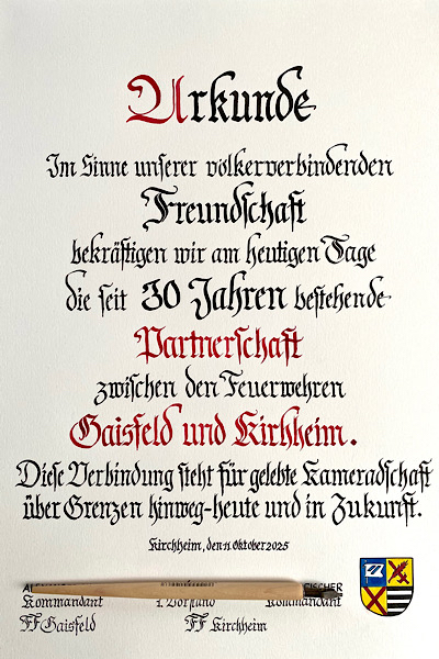 KissingLetters Urkunde